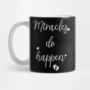 Miracles Do Happen Pregnancy Announcement Aesthetic Mug